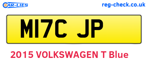 M17CJP are the vehicle registration plates.