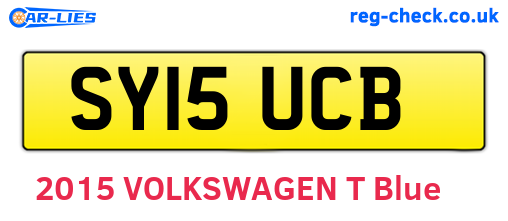 SY15UCB are the vehicle registration plates.