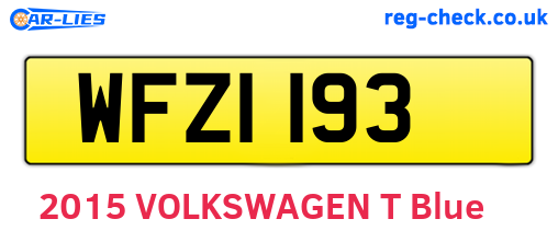 WFZ1193 are the vehicle registration plates.