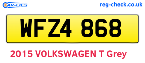 WFZ4868 are the vehicle registration plates.