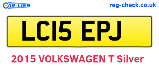 LC15EPJ are the vehicle registration plates.