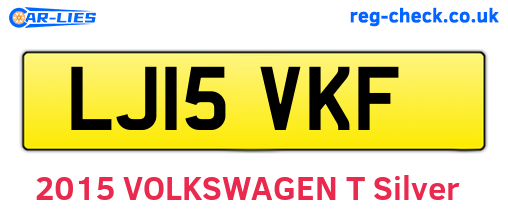 LJ15VKF are the vehicle registration plates.