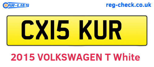 CX15KUR are the vehicle registration plates.