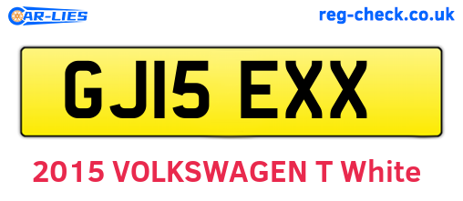 GJ15EXX are the vehicle registration plates.