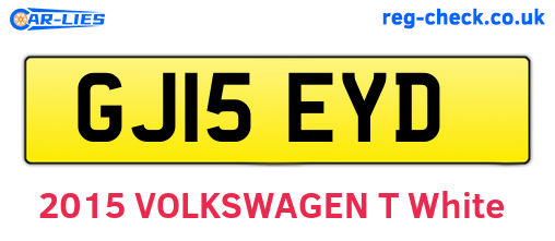 GJ15EYD are the vehicle registration plates.