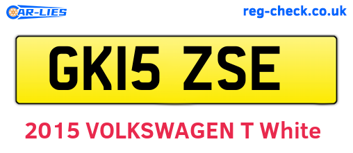 GK15ZSE are the vehicle registration plates.