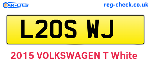 L20SWJ are the vehicle registration plates.