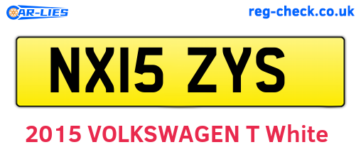 NX15ZYS are the vehicle registration plates.