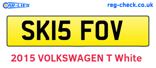 SK15FOV are the vehicle registration plates.