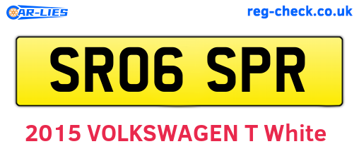SR06SPR are the vehicle registration plates.