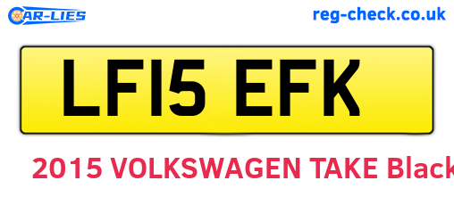 LF15EFK are the vehicle registration plates.