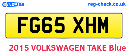 FG65XHM are the vehicle registration plates.
