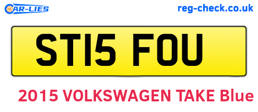 ST15FOU are the vehicle registration plates.