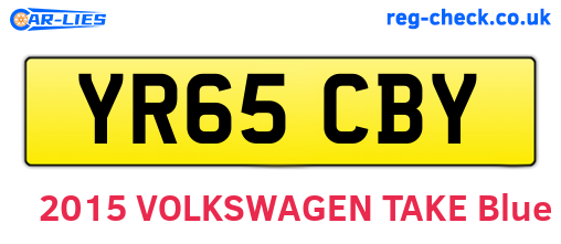 YR65CBY are the vehicle registration plates.