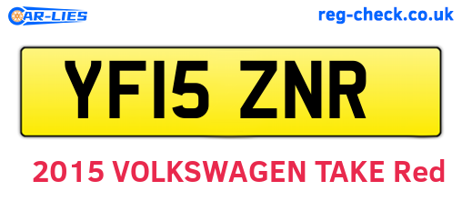 YF15ZNR are the vehicle registration plates.