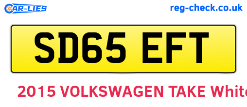 SD65EFT are the vehicle registration plates.