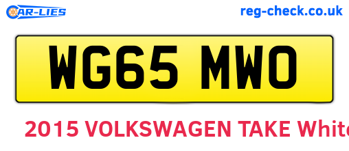 WG65MWO are the vehicle registration plates.