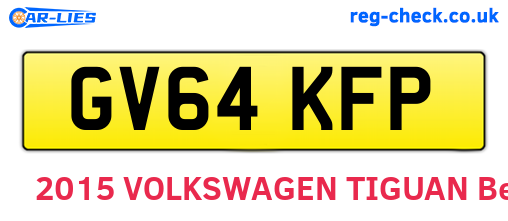 GV64KFP are the vehicle registration plates.