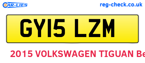 GY15LZM are the vehicle registration plates.