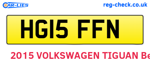 HG15FFN are the vehicle registration plates.