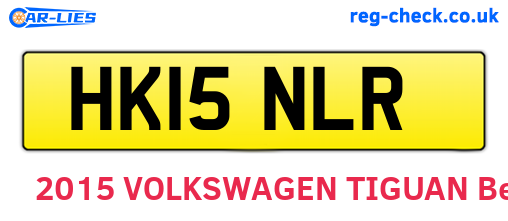 HK15NLR are the vehicle registration plates.