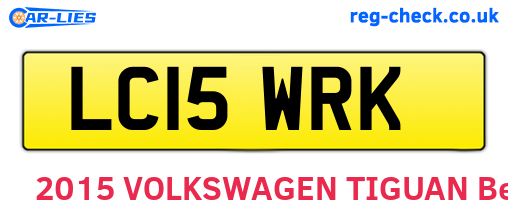 LC15WRK are the vehicle registration plates.
