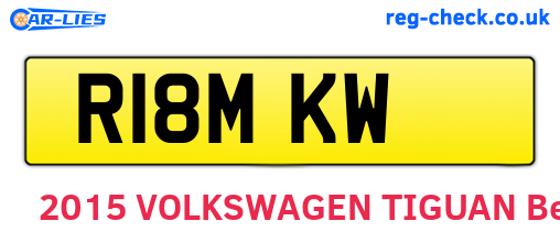R18MKW are the vehicle registration plates.