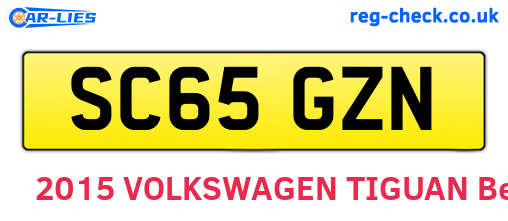 SC65GZN are the vehicle registration plates.