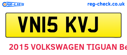 VN15KVJ are the vehicle registration plates.