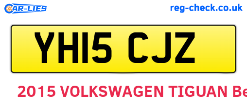 YH15CJZ are the vehicle registration plates.