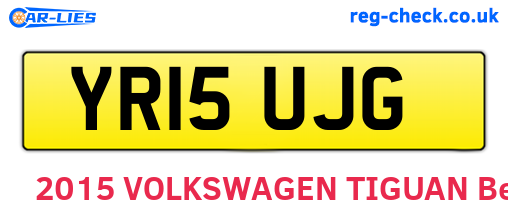 YR15UJG are the vehicle registration plates.
