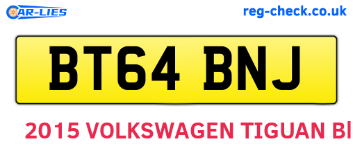 BT64BNJ are the vehicle registration plates.