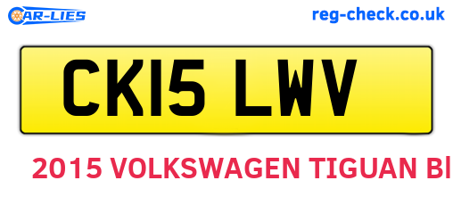 CK15LWV are the vehicle registration plates.