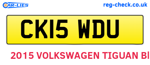 CK15WDU are the vehicle registration plates.