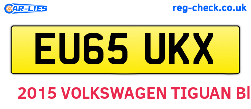 EU65UKX are the vehicle registration plates.