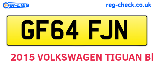GF64FJN are the vehicle registration plates.