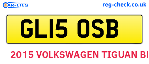 GL15OSB are the vehicle registration plates.
