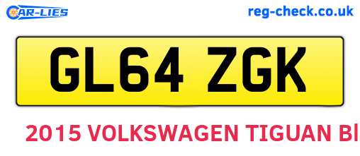 GL64ZGK are the vehicle registration plates.