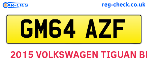 GM64AZF are the vehicle registration plates.