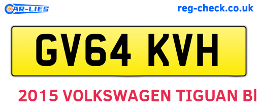 GV64KVH are the vehicle registration plates.