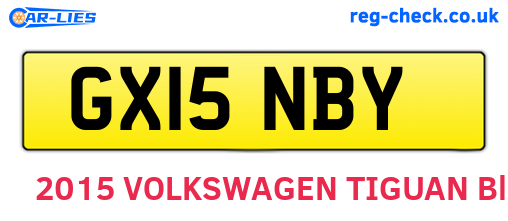 GX15NBY are the vehicle registration plates.