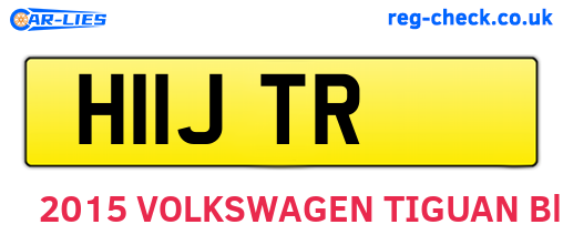 H11JTR are the vehicle registration plates.