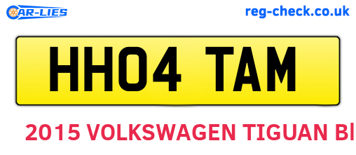 HH04TAM are the vehicle registration plates.