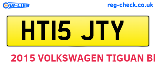 HT15JTY are the vehicle registration plates.
