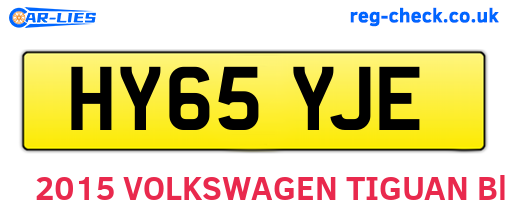 HY65YJE are the vehicle registration plates.