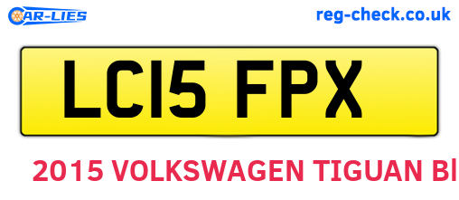 LC15FPX are the vehicle registration plates.
