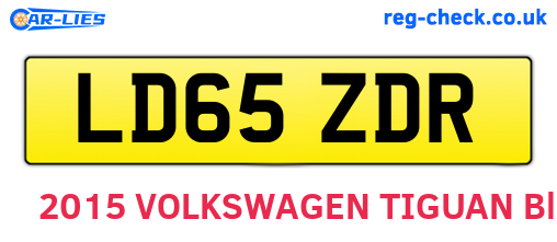 LD65ZDR are the vehicle registration plates.