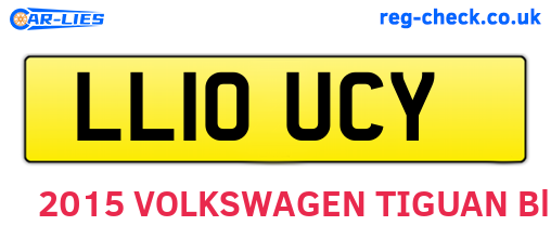 LL10UCY are the vehicle registration plates.