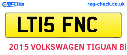 LT15FNC are the vehicle registration plates.