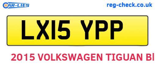 LX15YPP are the vehicle registration plates.